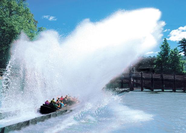One of the popular water attractions at Canobia Lake Park in Salem, New Hampshire is the Boston Tea Party.