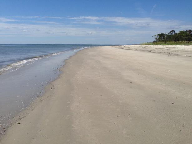 This white sandy beach at Haig Point on Daufuskie Island, South Carolina is for member of the Haig Point community but the island also offers public white sand beaches as well.