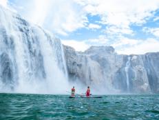 A little beyond the floating party in Jackson Hole, you’ll find stunning waterfalls along the Idaho stretch of the Snake River. You’ll want something with a paddle instead of just a tube here, but the view at Shoshone Falls alone will be worth it. 