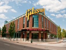 The exterior of the Gibson Guitar Factory in Memphis, Tn.