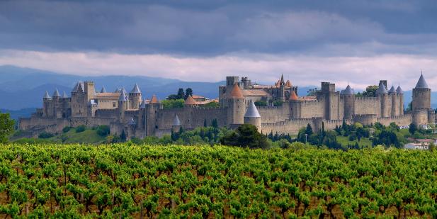 Carcassonne is in the heart of Languedoc-Roussillon, among the world’s largest wine-producing regions. 