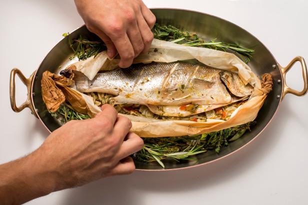 Don't miss the fresh, delicately flavored branzino with olives at the destination-worthy Greek-centered Atlantikos restaurant at the St. Regis Bal Harbour Resort.