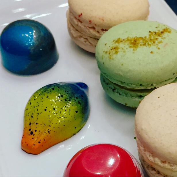 Macarons and chocolates from the St. Regis Bal Harbour lobby-situated sweets and  traditional afternoon tea destination La Gourmandise.