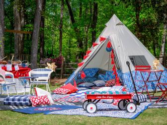 If the kids are craving a little camping adventure, but you’re not quite up for the real deal, do the next best thing- go camping in the backyard! It’s a win-win for kids and adults. They can play all day long in the fresh air while you catch up with friends.