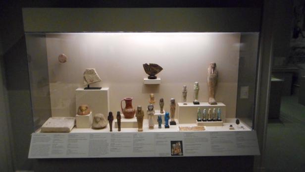The Albany Institute of History and Art's wide-ranging collection also includes artifacts from ancient Egypt, such as these figures representing gods and goddesses.