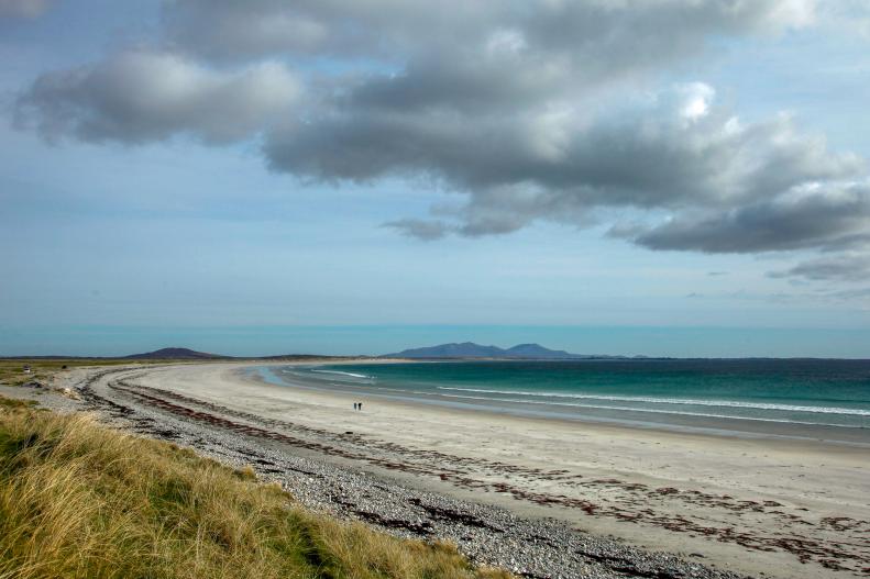 Beach on west side of the Island of Baleshare off the west coast of North Uist
