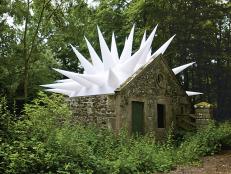 Environmental artist Steve Messam created "Pointed" as a conversation between the old and the new and to "disrupt and transform visitors' perceptions" of an 18th-century setting at the stately Scottish manor house Mellerstain House in Gordan, Scotland.


