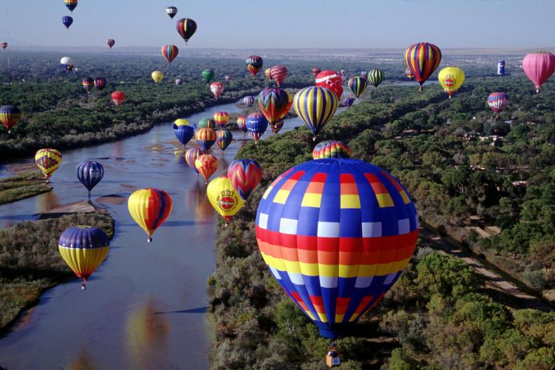 Hot air balloons over Albuquerque, N.M.
