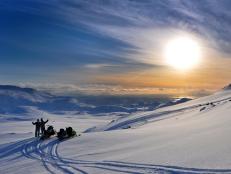 Snowmobiling in Greenland