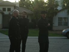 Zak, Aaron, and Jay take a moment to collect themselves outside this family home in Antelop, CA. A dark force is going after the people who live here and the GAC are here to help them any way they can.