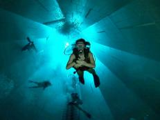 Nemo 33 in Brussels, Belgium, is the world's deepest man-made diving pool. 