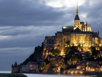 Built high on a peak, Mont Saint Michel near Normandy, France, is one of medieval architecture's greatest achievements.