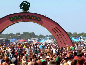 Fans wander around during the 2006 Bonnaroo Music and Arts Festival. The 4-day festival features a wide variety of acts and occurs each year in Manchester, TN. Dave Matthews Band, Phish, Bruce Springsteen and Jay-Z have all performed in the past. 