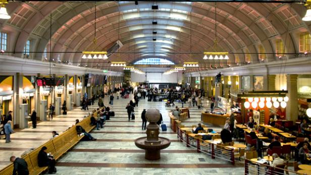 Thousands of people visit Centralstationen (Central Station). It's the largest railway station in Northern Europe.