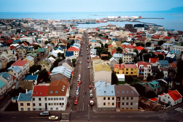 Check out this spectacular view of Reykjavik's colorful houses and sea port.