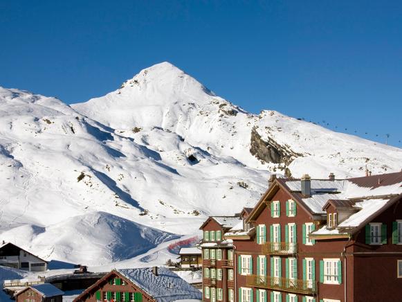  'Buildings in the Swiss ski resort of Kleine Scheidegg'