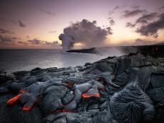  'USA, Hawaii, Volcanoes National Park, Kilauea erupting'