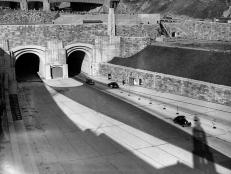 The New Jersey entrance to the Lincoln Tunnel under the Hudson River, which connects 39th street Manhattan, to Weehawken, New Jersey.   (Photo by Fox Photos/Getty Images)