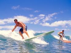 Oahu's North Shore is infamous among the surfing set, so it's no wonder the surfing pros come here to show off their skills.