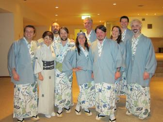 Tony Bourdain and the crew in Japan