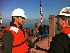 Don Wildman at the Bay Bridge Contruction Project