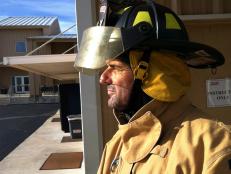 Don Wildman in firefighter gear