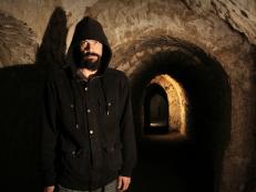 Aaron Goodwin in the Hellfire Caves