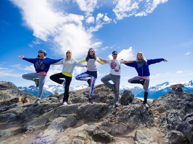 Yoga on Whistler Peak during Wanderlust