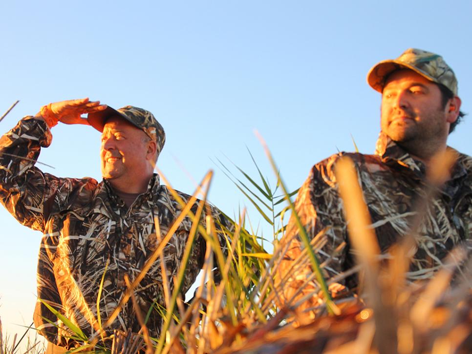 Andrew Zimmern goes duck hunting in Houston.