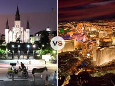 It's the heavyweight vs. the underdog as Las Vegas and New Orleans battle it out for the national title of Best Party City. The locations go head-to-head in 3 rounds as our experts weigh in.