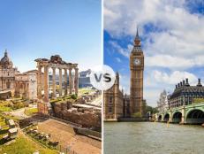 It's ancient ruins vs. posh art deco when Rome and London battle it out for the title of Best European Hot Spot.