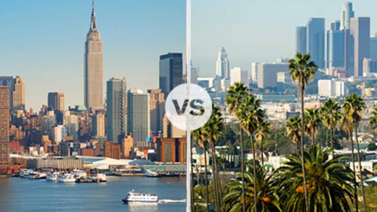 Is Los Angeles or New York better to visit?