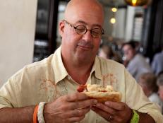 Andrew with a BLT dog at Tilia in Minneapolis
