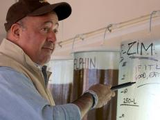 Andrew Zimmern at New Jersey's Aquaculture Innovation Center.
