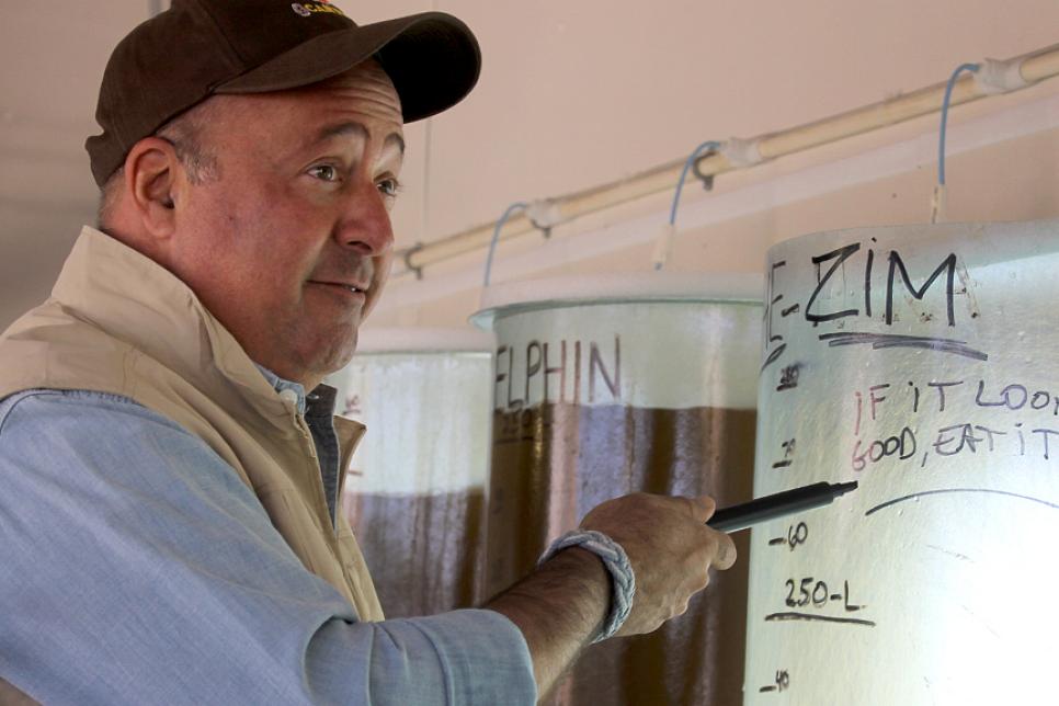 Andrew Zimmern at New Jersey's Aquaculture Innovation Center