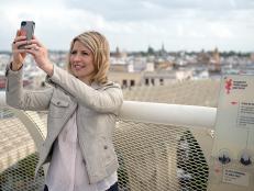 Sam Brown takes a photo of herself in Spain