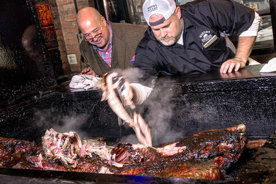 Andrew gets a close-up look at barbecue in Nashville