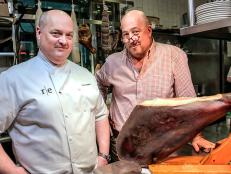 Andrew Zimmern at Holeman & Finch Public House in Atlanta