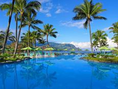 st regis princeville, resort, kauai, hawaii, pool, view