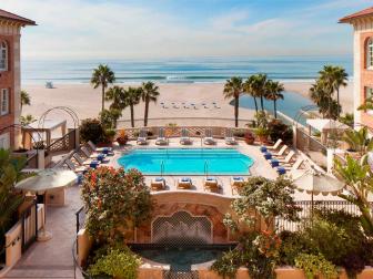 hotel casa del mar, pool beach, santa monica, california 