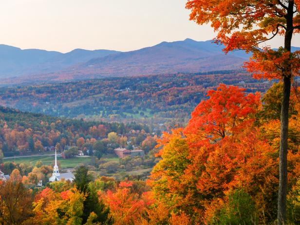 fall, foliage, autumn, leaves, stowe, vermont
