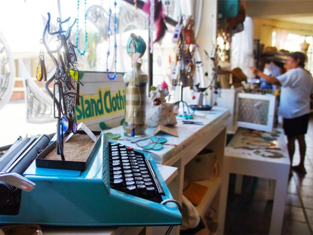 funky boutique, typewriter, store, vieques, puerto rico