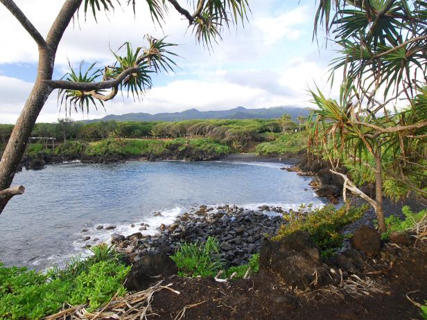 road to hana, black sand beach, maui, hawaii