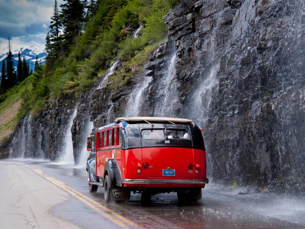 going to the sun road, glacier national park, weeping wall, montana