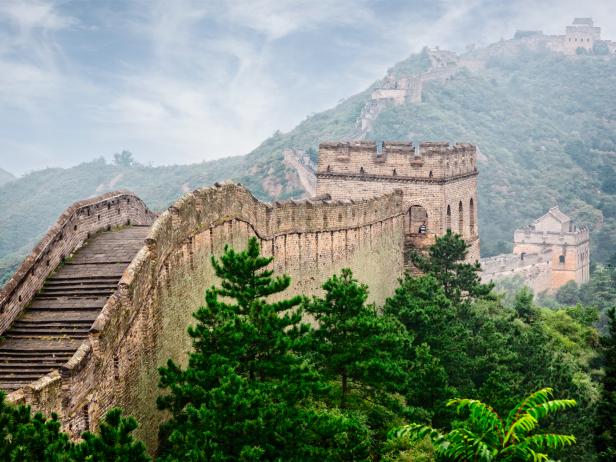 great wall of china, stairs, beijing, china