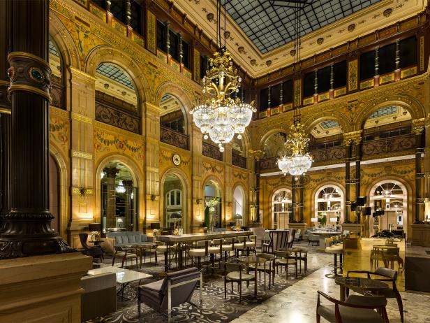 Hilton Paris Opera, France, hotel, interior, lobby