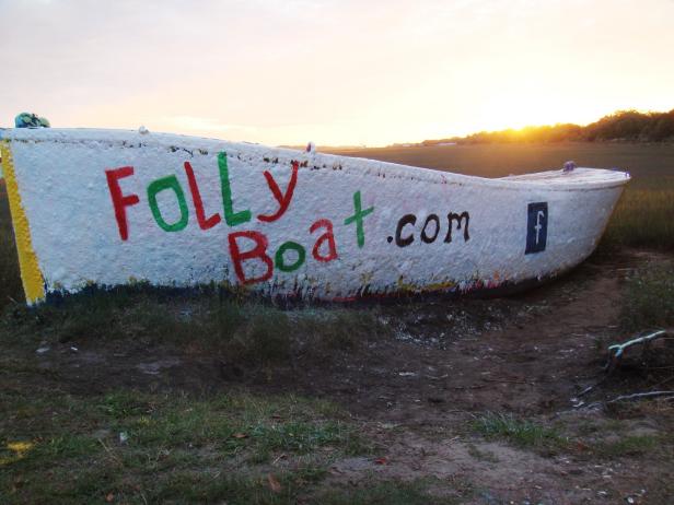 Folly Boat, graffiti, Charleston, South Carolina