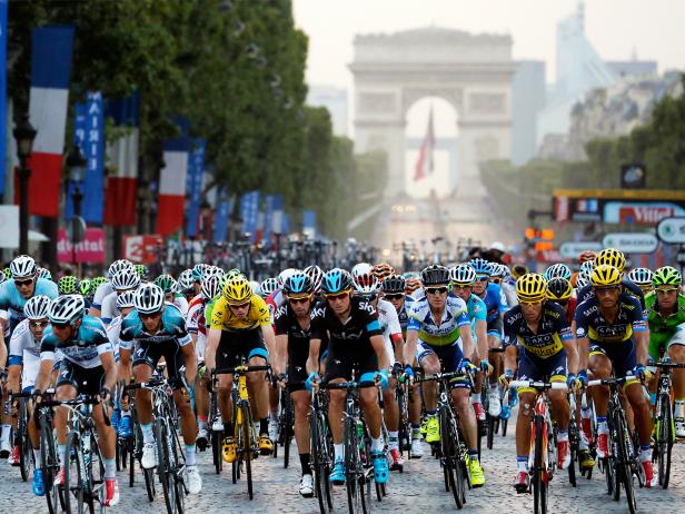 Tour de France, bike riders, Paris, France