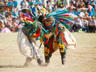 Naadam Festival, wrestlers, Mongolia