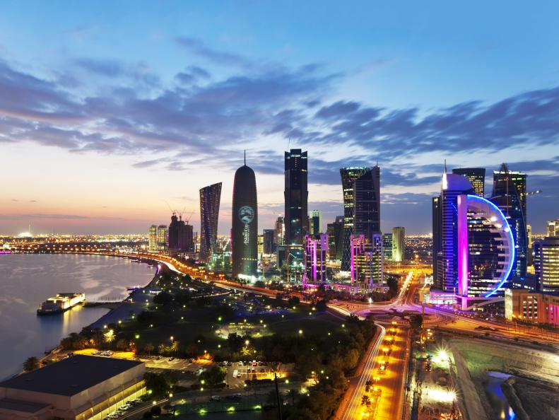 skyline, cityscape, Doha, Qatar